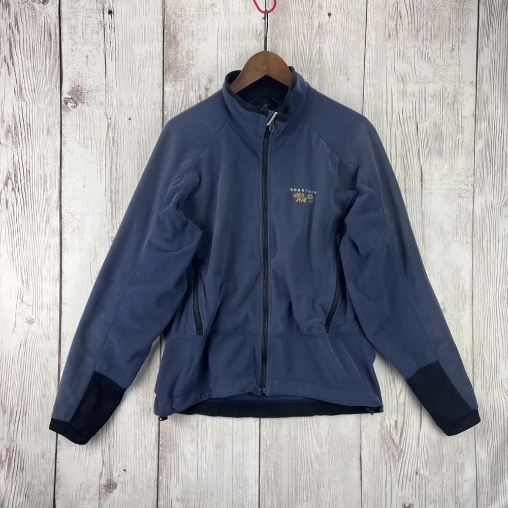 Mountain Hardwear Womens M Blue Fleece Jacket Full Zip Long Sleeve